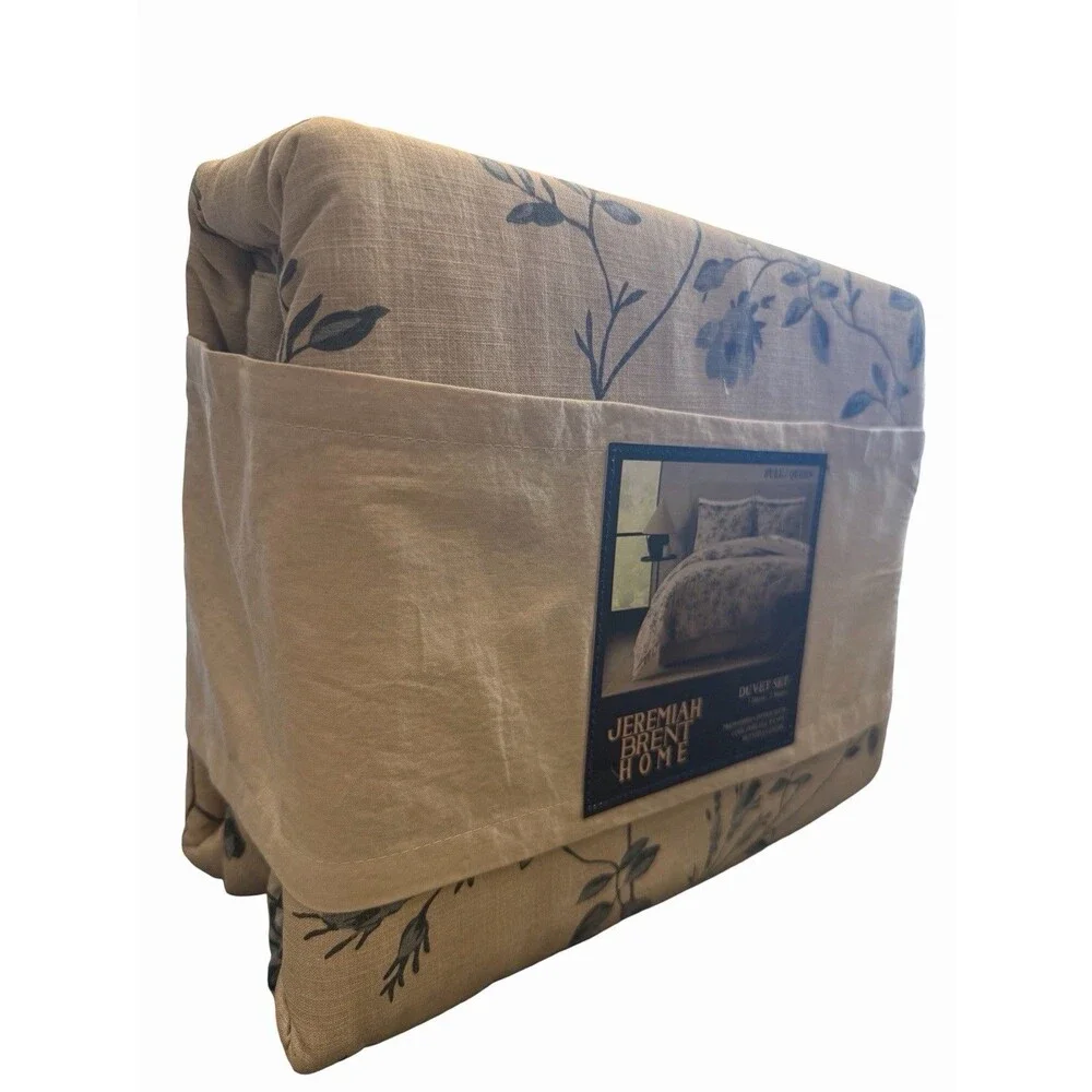 Jeremiah Brent Palacio Floral Duvet Cover Set Full Queen 3pc Cotton NEW $86.90